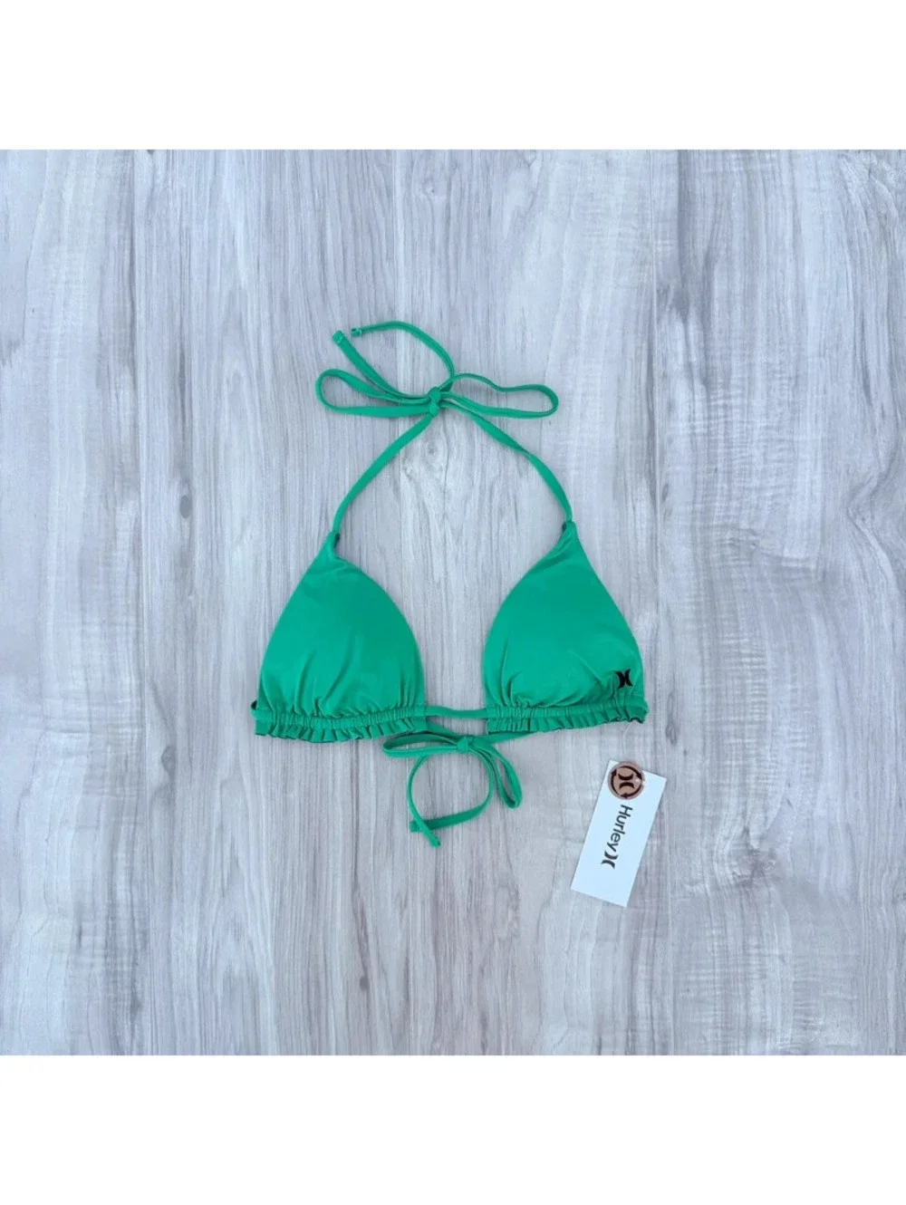 Hurley solid classic triangle bikini top